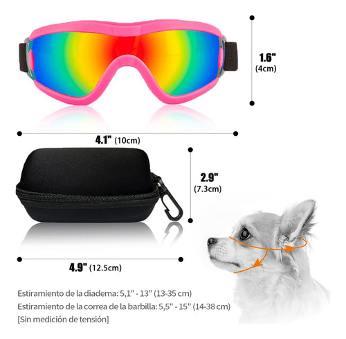 N Lentes Gafas Sol Para Perros Pequeño Protección Uv Viento