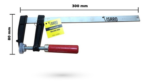 X 4 Prensa Sargento Carpintero 80x300 Isard Con Protectores