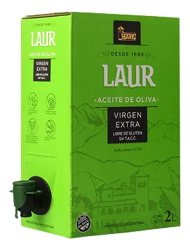 Aceite De Oliva Laur Virgen Extra Bag In Box X2000cc 