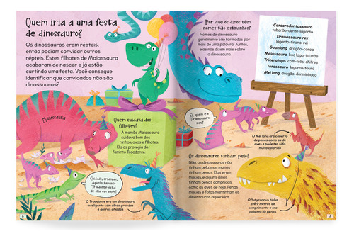 Perguntas E Respostas Curiosas Sobre.... Os Dinossauros, De Camilla De La Bédoyère., Vol. 1. Editorial Girassol, Capa Mole, Edição 1 Em Português, 2020
