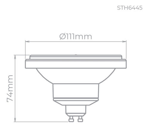 Kit 6x Lâmpada Ar111 12w 12º Dimerizável 2700k Sth6445/27