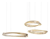 Comprar Lustre Pendente Skylight Domino 4043 M Led Bivolt Dourado