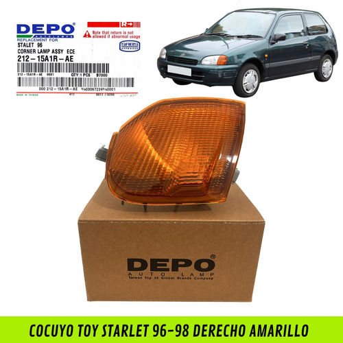 Cocuyo Toyota Starlet 96-98 Derecho(lado Copiloto) Amarillo