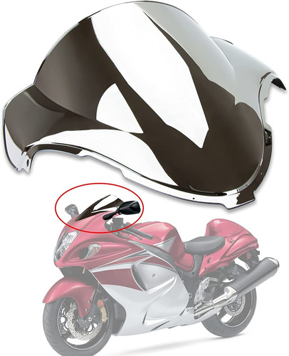 Parabrisas De Motocicleta Con Doble Burbuja Para Suzuki...