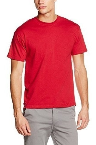Polera Camisa Rojo Unicolor Para Estampar De Algodon