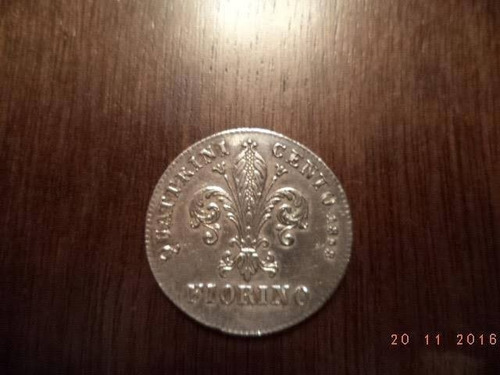 1 Fiorino Léopold Ii 1858 Italy 1858 Silver Coin Fine
