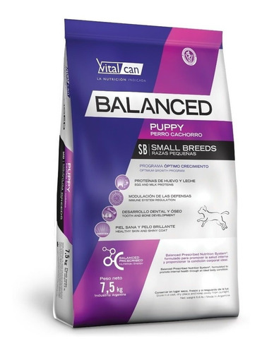 Vital Can Balanced Cachorros Razas Pequeñas Small 7.5 Kg