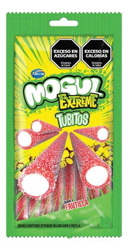 Mogul Extreme Tubitos Frutilla 20gr X Pack 16un - Cioccolato