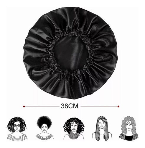 Gorro De Satín Para Dormir Y Proteger El Cabello Doble Capa