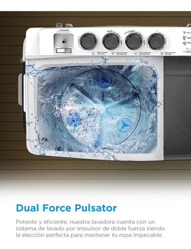 Lavadora Midea Semiautomática Dos Tinas 22kg Force Pulsator