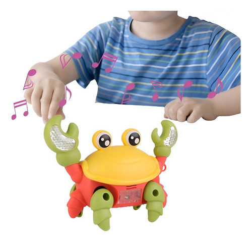 Juguete De Cangrejo Gateando Inducción Música Luz Para Niño