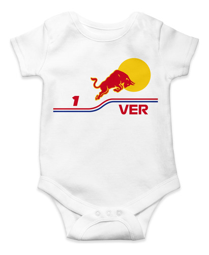 Body Para Bebé Formula 1 Max Verstappen Logo Ver 1