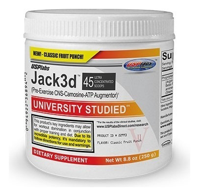 Suplemento en polvo USPlabs  Jack3d dietético sabor fruit punch en pote de 250g
