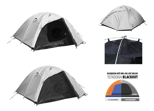 Barraca Camping 6 Pessoas Onix Blackout Lançamento Ntk