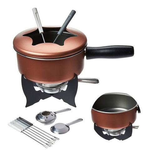 Conjunto Para Fondue 10 Peças Brinox Cobre 1254/116