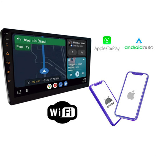 Multimídia Roadstar Rs915br Prime Android Carplay 9 Pol Ré