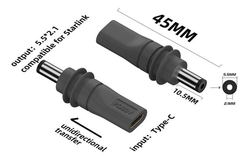 5 Cable De Alimentación Mini Cable De Tipo De 45 Mm A