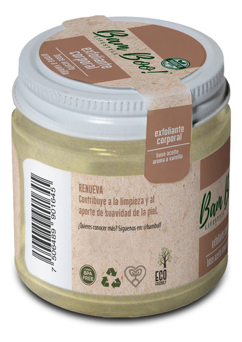 Exfoliante Corporal Base Aceite Aroma Vainilla 100g Bam Boo!
