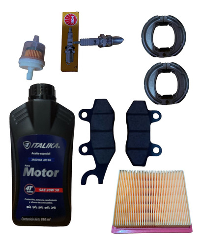 Kit De Afinación Completo Para Moto Italika Dm250 Azul