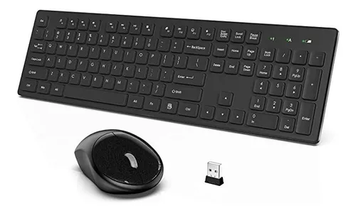 Combo de teclado y mouse inalámbricos, 2.4 G USB de tamaño completo, mouse  inalámbrico y teclado combinado, computadora silenciosa externa, teclado  inalámbrico, teclado numérico para computadora : Electrónica 