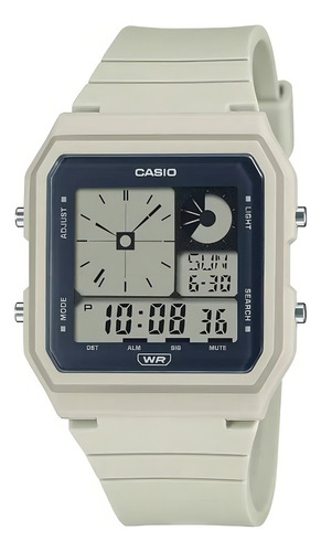 Reloj Casio Digital-analogo Lf-20w Color De La Correa Blanco Blanco Blanco Lcd Lf-20w-8a