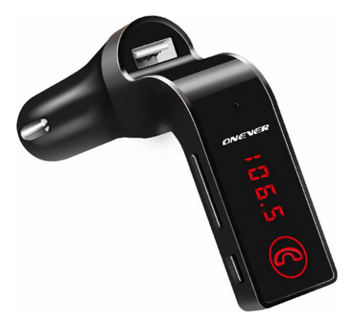 Transmisor Fm Bluetooth Para Auto Receptor Manos Libres Negr