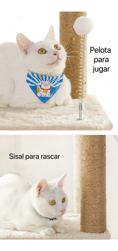 Rascador Para Gatos Árbol Torre Varios Niveles 170 Cm