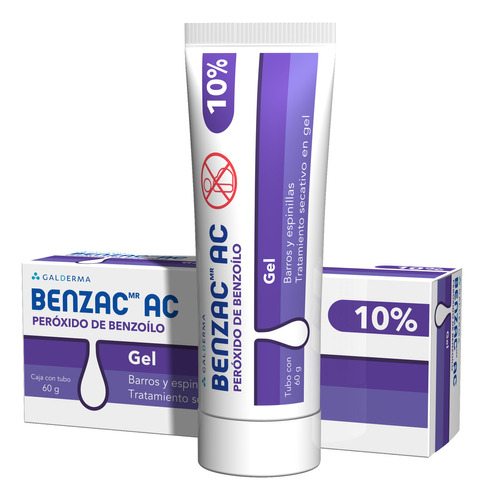 Benzac Gel Peróxido Benzoilo 10% Elimina Acné Puntos Negros