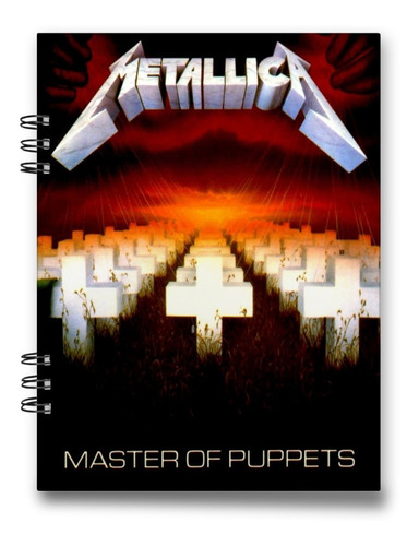 Cuaderno Metallica Master Of Puppets 15x20 Cms 100 Hojas
