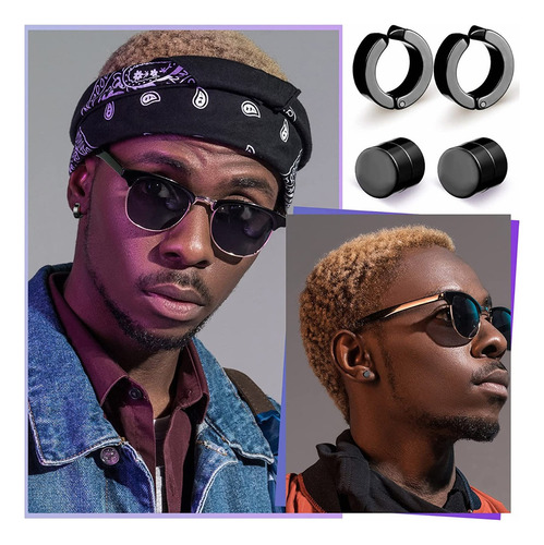 20 Piezas Aretes Falsos Piercing Hombre Mujer Arracadas Set