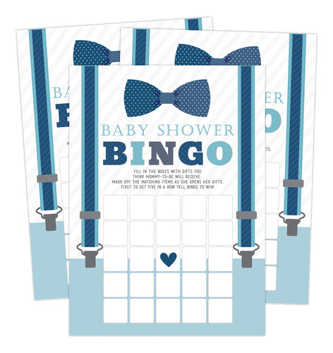 Main Event Prints Bingo Baby Shower Tematica Little Man
