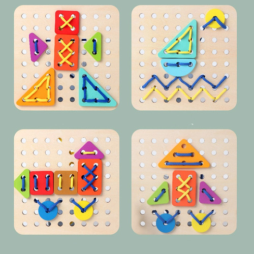 Bloque De Construcción Infantil Letter Bead Con Forma De Cue