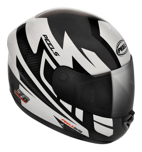 Capacete Peels Spike Veloce Preto Ch Fosco/branco 61 Cor Preto-chumbo