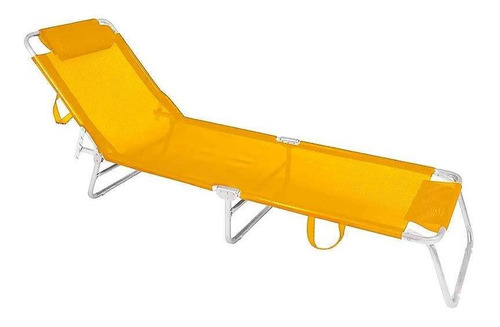 Cadeira Espreguiçadeira Praia Piscina Amarela Botafogo Cor Amarelo