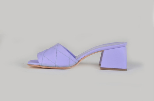 Zuecos Mules Taco Bajo De Mujer De Cuero Kroll - Ferraro