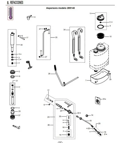 Aspersora manual lola sale