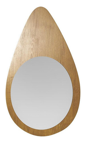 Espelho Gota Amadeirado Natural 90x60cm