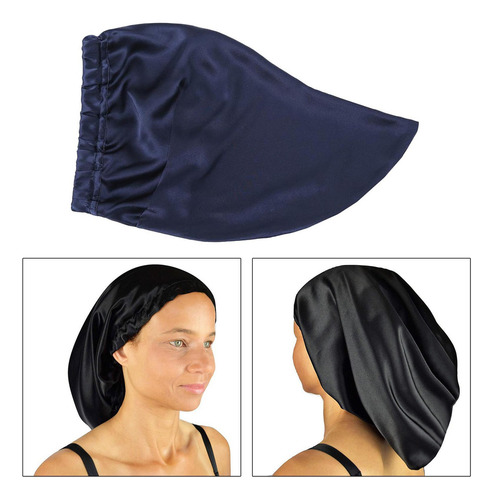 Gorro De Noche De Seda De Morera 100% Para El Pelo Largo