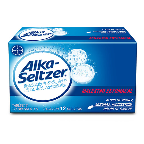 Alka-seltzer Antiácido AnaLGésico 12 Tabletas Efervescentes