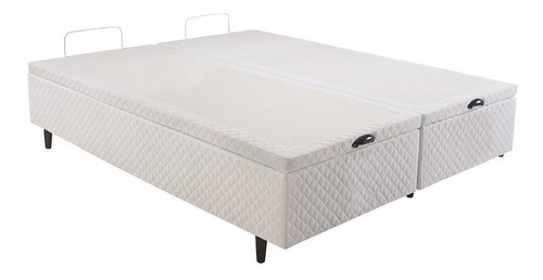 Base Cama Box Baú Queen Herval Montana, 46x158x198cm, Branco