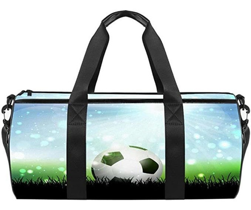 Football On Grass Soccer Duffel Bag For Women Men Sports Gy.