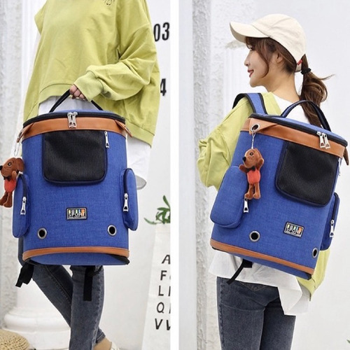 Cargador Morral Cilíndrico Para Perros Y Gatos