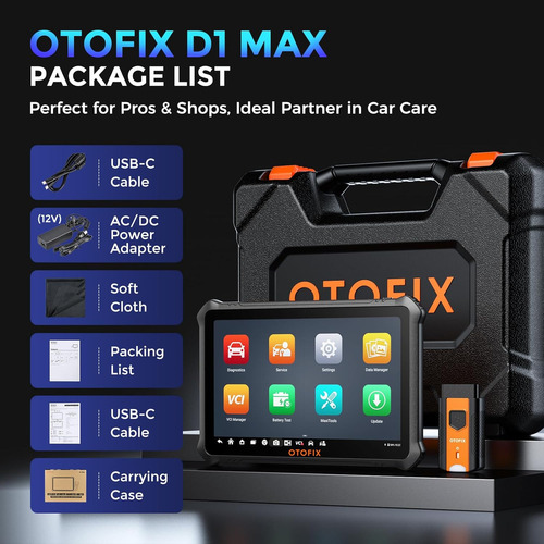 Escaner Automotriz Otofix D1 Max Bidireccional +40 Serv Ecu