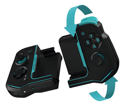 Turtle Beach Atom Mobile Game Controller With Bluetooth For Cloud Gaming On Android Mobile Devices With Compact Shape, Console Style Controls & Low Latency Bluetooth - Black/teal