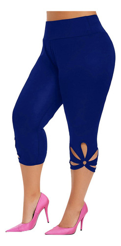 Leggins W Para Mujer 892w, Talla Grande, Lisos, Huecos, Cint