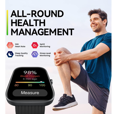 Reloj Inteligente Amazfit Bip 3 Pro Negro, Gps, 14 Días