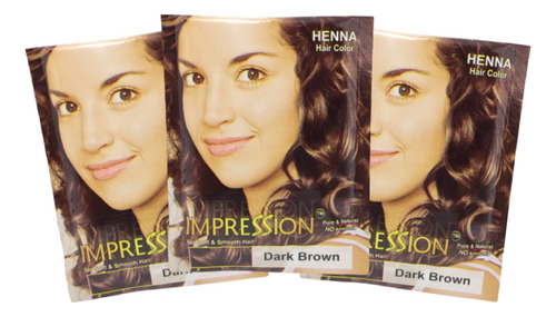 Henna Natural Tinte Cabello (3 Sobres) Sin Amoníaco 8colores