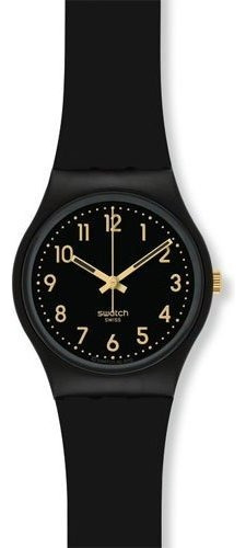 Swatch Gb274 Golden Tac Black Gold Dial Analogico Correa