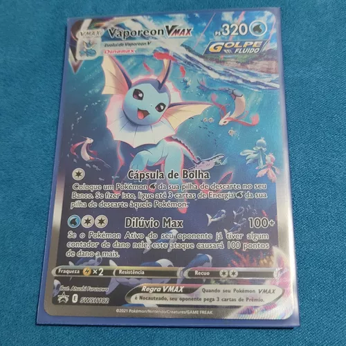 Cartas Pokémon V E Vmax - Vaporeon Premium + Brinde Original