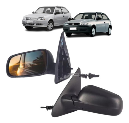 Retrovisor Volkswagen Gol G3 G4 2 Portas Com Controle Manual